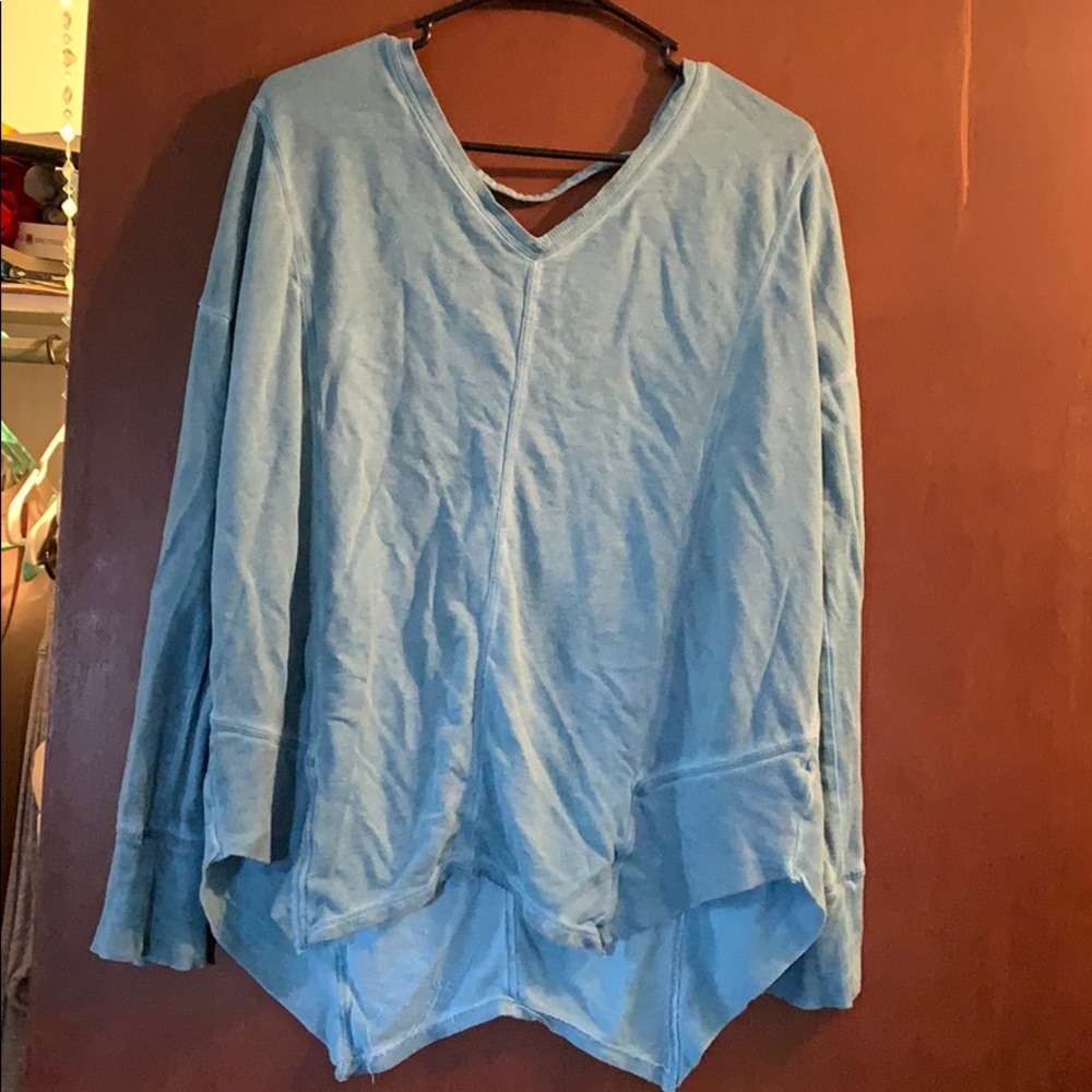 Maurice’s light blue long sleeve shirt